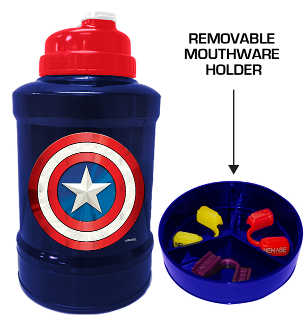 Marvel Captain America Shield Water Bottle Blue