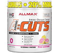 Allmax Nutrition A:CUTS Amino Charged Energy Dye Free Pink Lemonade Flavour.
