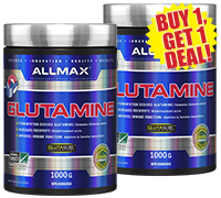 Allmax Nutrition Glutamine 1000 Gram BOGO Deal.