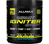 Allmax Nutrition Impact Igniter Sport, Blue Raspberry Flavour.