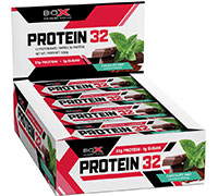 BioX Protein 32 Bars 12 per Box Fudge Brownie Flavour.