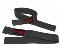 Grizzly Cotton Padded Lifting Straps Black Colour.