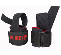 Grizzly Cotton Padded Lifting Straps Black Colour, Deluxe Strength.