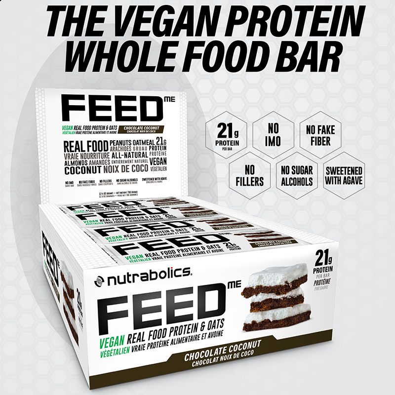 Nutrabolics FEED Vegan Real Food Protein & Oats Bar