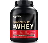 Optimum Nutrition 100% Whey Gold Standard Double Rich Chocolate Flavour.