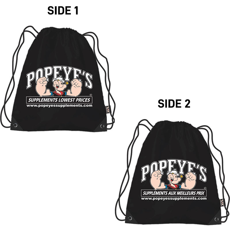 Popeye's GEAR Drawstring Backpack Sports Bag