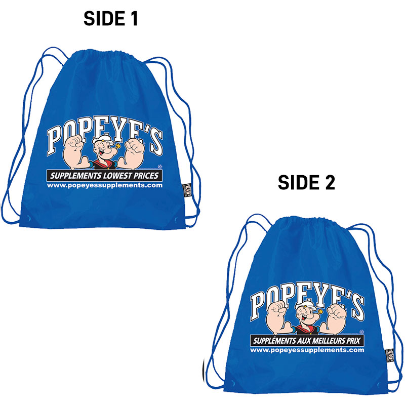 Popeye's GEAR Drawstring Backpack Sports Bag