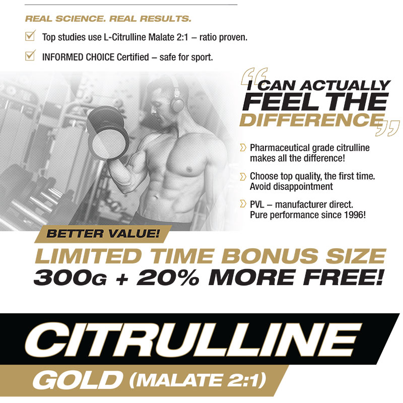 PVL Gold Series Citrulline Gold (Malate 2:1) *BONUS SIZE!*