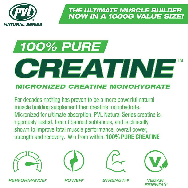 PVL Natural Series 100% Pure Creatine
