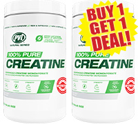 PVL Natural Series 100% Pure Creatine 1200g Value Size BOGO Deal.