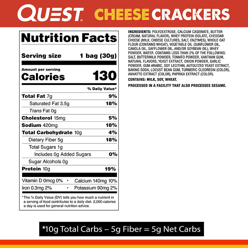 Quest Nutrition Cheese Crackers