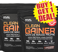 Rival Nutrition Clean Gainer Value Size 12lb BOGO Deal.